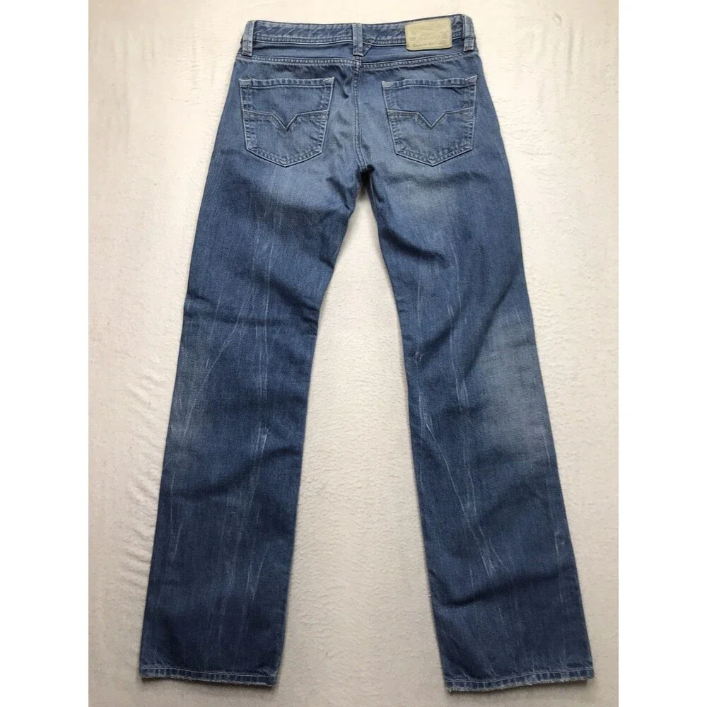 DIESEL Larkee Jeans Men 30x32 (29/32 tag) Light Whiskered Wash Button Fly